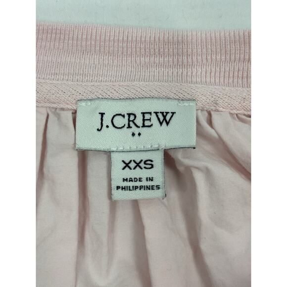 J Crew Women’s XXS Pink Long Sleeve Cotton Sweater Eyelet Lace Back Coquette - Picture 4 of 8